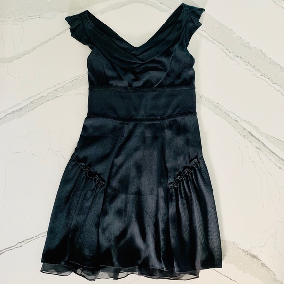Zac Posen Black Silk Dress Size 8 - Picture 2 of 6